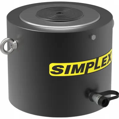 SIMPLEX Hydraulic Ram: Single Acting, 575 ton Nominal Capacity, 6 in Nominal Stroke Lg - Low Profile Rams