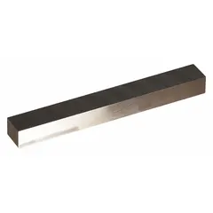 CLEVELAND lathe tool blank made of cobalt, bright (uncoated) finish. Overall width 3/8 in, overall height 5/8 in. Used for custom grinding into lathe cutting tools for turning, boring, or threading operations.