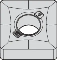Square (S) indexable turning insert with four cutting edges for general-purpose metal-cutting operations. Suitable for turning steel, stainless steel, and cast iron in industrial manufacturing. Manufacturer part number 4171534.