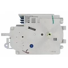 OEM replacement timer for Whirlpool washing machines and dryers. Controls cycle sequencing and timing operations, ensuring proper advancement through wash and dry cycles. Restores original functionality when the existing timer fails.