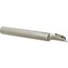 This indexable boring bar features a positive rake geometry and right-hand orientation, designed for internal turning operations on lathes and machining centers. It is suited for finishing bores in steel, stainless steel, and cast iron components. The tool accepts indexable inserts for efficient material removal.