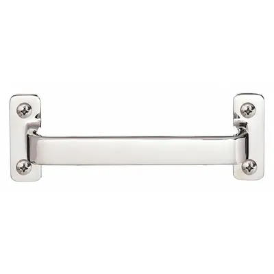SUGATSUNE Pull Handle: Unthreaded Holes, Stainless Steel, Silver, M6 Screw Size - Standard Pull Handles