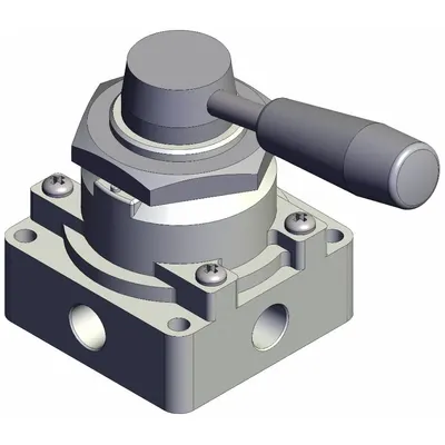 SMC Hand Valve: VH Series, Lever Actuator, 1/4 in NPT - VH Series Manual Air Control Valves