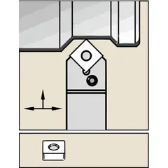 Indexable insert for parting and grooving operations on turning centers and lathes. Designed for cut-off and groove creation in metalworking applications. Manufacturer part number 3542953.