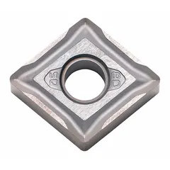This diamond indexable turning insert is used for precision machining of non-ferrous materials, composites, and abrasive alloys. It is suitable for turning, facing, and profiling operations on CNC lathes.