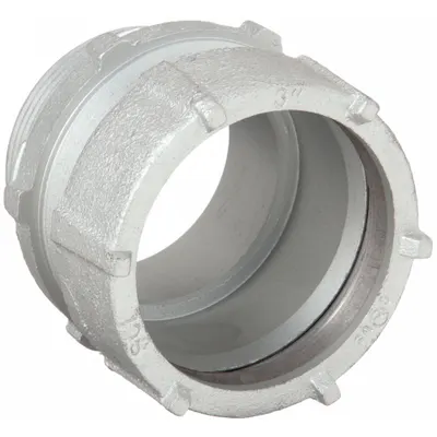 RACO Rigid Compression Connector: Iron/Steel, 3 1/2 in Trade Size - Connectors for Heavy-Wall RMC & Medium-Wall IMC Metal Conduit