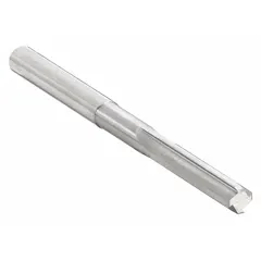 This straight-flute solid carbide chucking reamer is used to precisely enlarge and finish drilled holes to tight tolerances. It is suitable for machining operations requiring accuracy and surface finish in various materials.
