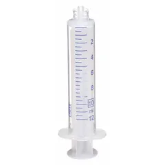Sterile, single-use Luer lock syringe with a polypropylene barrel and tip, and an HDPE plunger. Individually packaged for use in medical, laboratory, and industrial fluid handling. Compatible with sharp, tri-bevel needles (not included). Non-replaceable tip.