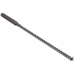 This SDS-Max drill bit is designed for heavy-duty drilling into concrete, masonry, brick, and block. With a 3/4-inch diameter, 21-inch overall length, and 16-inch maximum drilling depth, it is suitable for applications requiring deep holes in construction and demolition work.