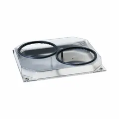 This PTFE Erlenmeyer attachment is designed for use with Polymax 1040 shakers. It securely holds two 1,000 mL flasks, providing a stable platform for mixing and shaking applications in laboratory settings.
