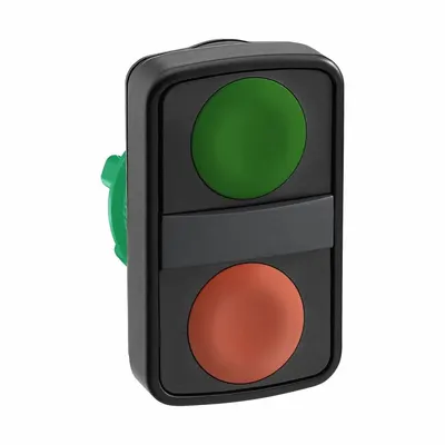 SCHNEIDER ELECTRIC Multihead Operator: Non-Illuminated, 2 Button, Flush Profile - Multihead Push-Button Operators