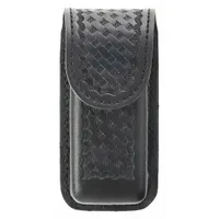 AIRTEK Medical Pouch: Black, Synthetic Leather, Basket Weave, 6 1/4 in x 1 5/6 in, Snap Closure (MPN 1418WC-2)