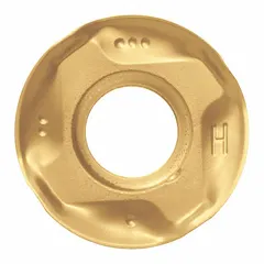 Round indexable milling insert with 16 mm diameter and 5 mm thickness. Features GH geometry and CA6535 grade for wear resistance. Used for high-feed roughing and finishing in machining operations on steel, stainless steel, and cast iron.