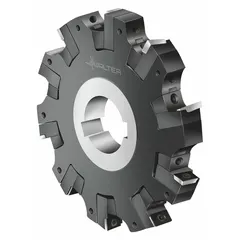 This indexable slitting cutter is designed for precision slotting, parting, and grooving operations in metalworking. It is suitable for use on machining centers and lathes, capable of cutting ferrous and non-ferrous materials. The cutter delivers high accuracy and repeatability in industrial manufacturing applications.