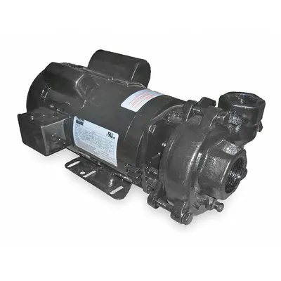 Dayton Centrifugal Pump: 2 hp, 115/230V AC, 72 ft Max Head, 1 1/2 in - 2 to 3 HP Straight Centrifugal Pumps