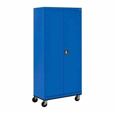 SANDUSKY Shelf Cabinet: Hanging Rods/Shelves, Full Ht (59" and Taller), 36 in Overall Wd - Commercial Mobile Wardrobe Cabinets