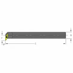 Indexable boring bar for precision internal boring operations. Accepts indexable inserts for efficient cutting. Suitable for machining, tool and die, and metalworking applications.