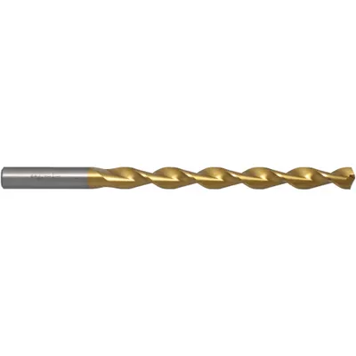 CHICAGO-LATROBE Taper Length Drill Bit: 25/64", 135° Split Point, TiN-Coated HSS - Chip-Clearing High-Speed Steel Taper-Length Drill Bits