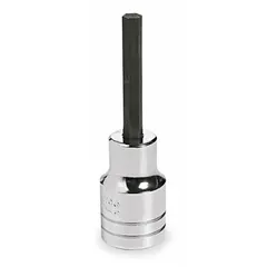 Hex bit socket with 14 mm hex tip and fixed insert design. Overall length of 3 41/64 in. Used for driving hex-headed fasteners in assembly, maintenance, and repair tasks.