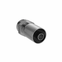 Straight hydraulic crimp fitting for permanent hose assemblies in high-pressure fluid power systems. Steel construction with male x genderless design, metric M36-1.5 thread, and crimp connection for -12 dash size hose. Used in industrial machinery, mobile equipment, and hydraulic power units