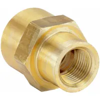 PARKER Metal Pipe Straight: Straight, Brass, 3/8 in x 1/8 in, 6,000 psi, 1 1/32 in Lg (MPN 3/8 X 1/8 GG-B)