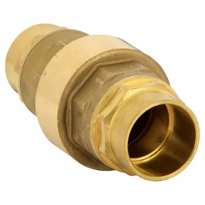 BONOMI Valve: Swing, Inline Valve Body, 1 1/4 in Pipe Size, Sweat x Sweat, Brass - Lead-Free Brass Inline Disc Check Valves