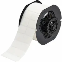 Wraparound Label: 3/4 in x 1 in, Vinyl, Black on White, For 6 AWG to 0 AWG Wire Gauge (MPN B33-88-498)