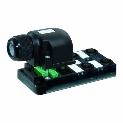 MURRELEKTRONIK Distribution Box: EXACT12, 4 Ports, 4 Pole M12 Female - Passive Sensor Junction Blocks without Homerun Cable