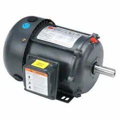 Totally enclosed fan-cooled (TEFC) 3-phase AC motor with rigid base mount. Rated 1 hp, 230/460V AC, 3,475 RPM at 60 Hz, full load current 2.8/1.4 A. Suitable for continuous-duty applications such as pumps, fans, conveyors, and compressors in industrial environments.