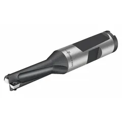 Indexable drill bit designed for general drilling operations in metalworking and industrial machining. Features replaceable cutting edges to extend tool life. Suitable for producing holes in a range of materials within manufacturing environments.