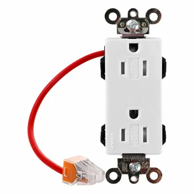 LEVITON Plugs and Receptacles: Duplex, 5-15, White, 125V AC, 15 A, 2 Pole / 3 Wire (MPN MT162-SCW) - General Purpose Receptacles