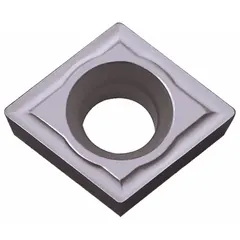 This diamond indexable turning insert is designed for precision machining of non-ferrous materials such as aluminum, copper, and plastics. It is suitable for turning, boring, and profiling operations where high surface finish and extended tool life are required.