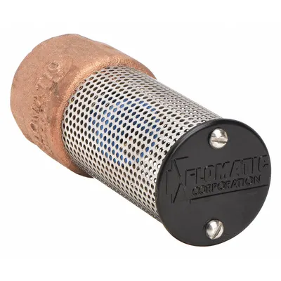 CAMPBELL Spring Foot Valve: Spring, Not Full Flow, Bronze, Inline, 1 1/2 in Pipe Size - Foot Valves