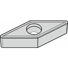 Diamond indexable turning insert for precision machining of non-ferrous materials, composites, and abrasive alloys. Available in geometries GPHW1211 and GPHW050104. Used in turning, facing, and profiling operations.