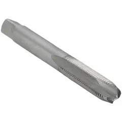 This spiral-point tap is designed for through-hole threading in production environments. It features a plug chamfer and 2-flute geometry that pushes chips forward, suitable for general-purpose threading in ferrous and non-ferrous materials. Made of high-speed steel with D4 / 2B tolerance.