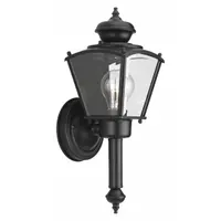 Wall Lantern: Incandescent, 60 W, 120V AC, 14 3/4 in Overall Ht, Aluminum Housing Material (MPN P5846-31)