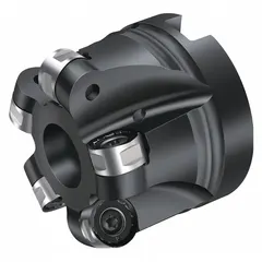 50 mm diameter indexable face mill with B22 arbor mount, designed for high-feed milling. Accommodates five inserts with six cutting edges per insert, suitable for roughing and finishing operations on steel, stainless steel, and cast iron.