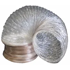 Flexible duct made from BoPET for use with portable negative air machines and air cleaners. Compatible with model MF2/OA600V. Directs airflow from work areas during remediation, construction, or industrial cleanup.