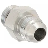 Hydraulic Hose Adapter: 3/8 in x 3/8 in Fitting Size, Male x Male, ORB x JIC, Rigid, Straight (MPN 202702-6-6S)