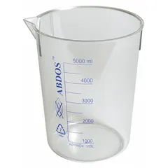 Tall Form Plastic Beaker Without Handles