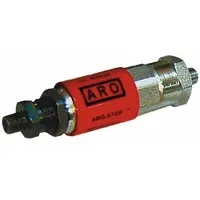 Pneumatic stop valve for drum pump overrun control. Compatible with ARO AF0810 series and model AF0840G11FF48. Used to halt fluid flow in pneumatic drum pump operations