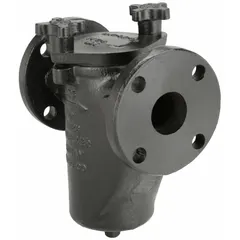 This cast iron basket strainer is used in water piping systems to remove debris and protect downstream equipment. It features a 4 in NPT connection, a 0.062 in 304 stainless steel screen, and a Buna-N gasket. Suitable for industrial water filtration applications.