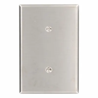 LEVITON Wall Plate: Blank, 1 Gang, Silver - General Purpose Wall Plates