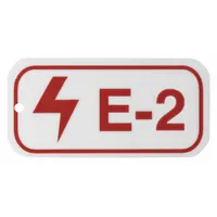 BRADY Lockout Tag: None/ No Header, E-2, Polystyrene, English, Plastic, Adhesive Backing (MPN 105680)