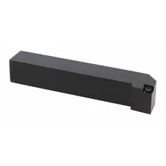 This indexable turning and profiling toolholder is designed for external turning, facing, and profiling operations on lathes. It features a screw-clamp mechanism for secure insert retention and quick changes. The 16 mm shank accommodates 09-size inserts, suitable for general machining tasks.