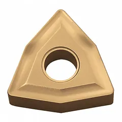 This Trigon (W) indexable turning insert is designed for general turning, facing, and profiling operations on steel and cast iron workpieces. It is suitable for medium to heavy cutting conditions in CNC lathes.