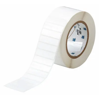 BRADY Pre-Cut Label Stock Roll: 1/2 in x 2 in, Acrylic - Brady Thermal Transfer Precut Label Rolls