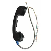 HUBBELL GAI-TRONICS Handset Kit: Plastic, Handsets, Armored Cord, 15 in Overall Ht, 226/227, Black (MPN 10117-001)