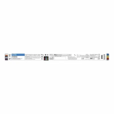 LUTRON Fluorescent Dimming Ballast: T5HO, 120 to 277V AC, 2 Lamps Supported, (2) F40BX - 0-10V Continuous Dimmable Ballasts