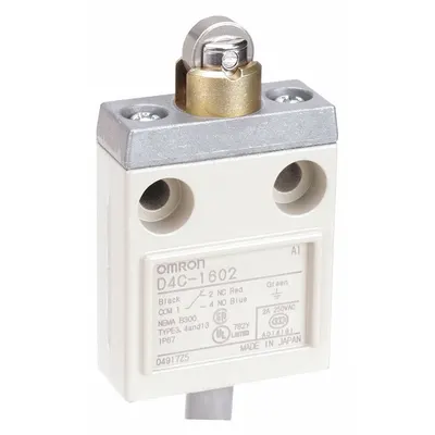 OMRON Roller Plunger Limit Switch: Roller Plunger, Metallic, Momentary - Top-Mount Roller-Plunger Limit Switches